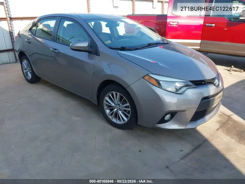 2014 Toyota Corolla Le Plus VIN: 2T1BURHE4EC122617 Lot: 40165846