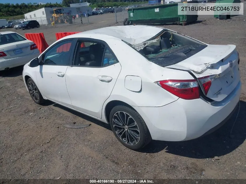 2T1BURHE4EC046753 2014 Toyota Corolla S Plus