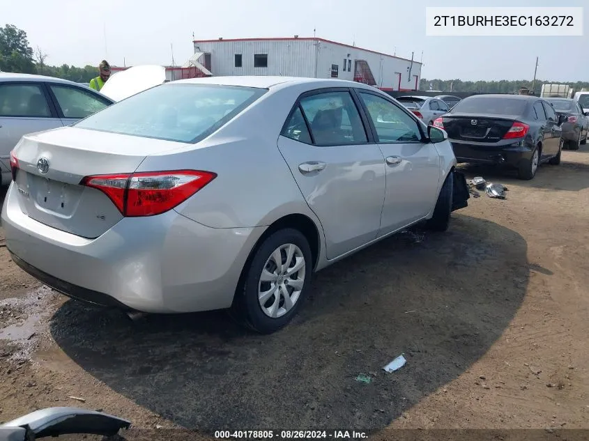 2014 Toyota Corolla Le VIN: 2T1BURHE3EC163272 Lot: 40178805