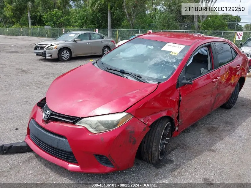 2014 Toyota Corolla Le VIN: 2T1BURHEXEC129250 Lot: 40186103