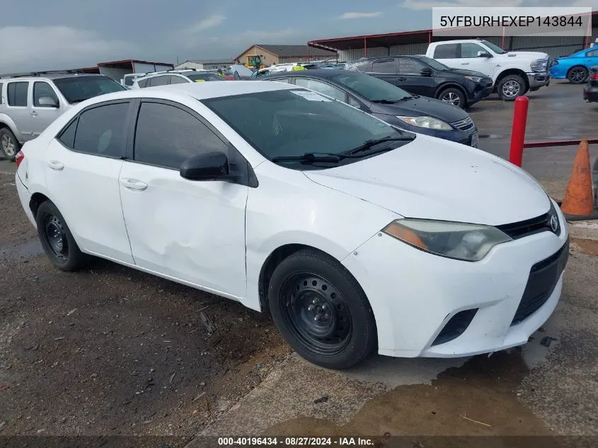 2014 Toyota Corolla Le VIN: 5YFBURHEXEP143844 Lot: 40196434