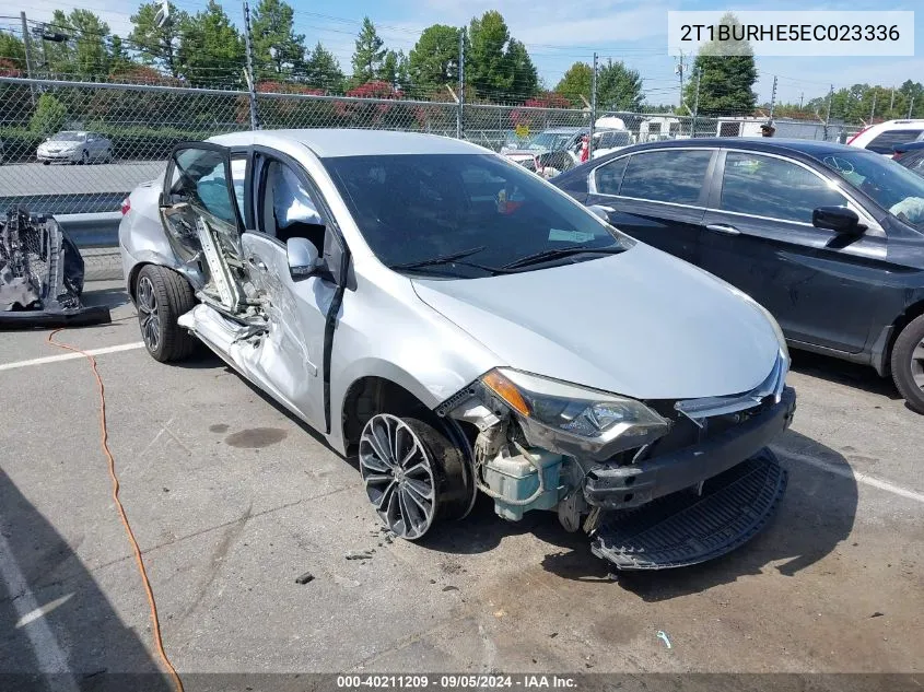 2014 Toyota Corolla S Plus VIN: 2T1BURHE5EC023336 Lot: 40211209