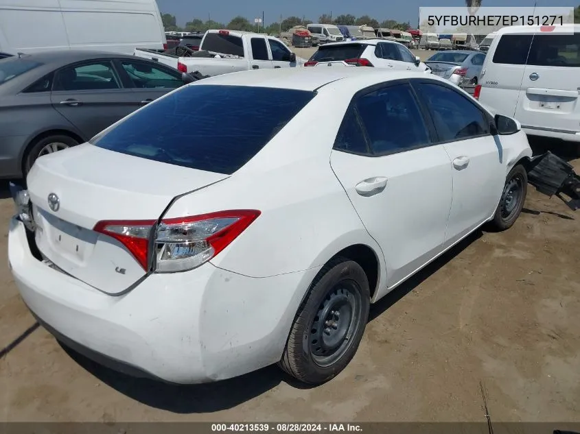 5YFBURHE7EP151271 2014 Toyota Corolla Le