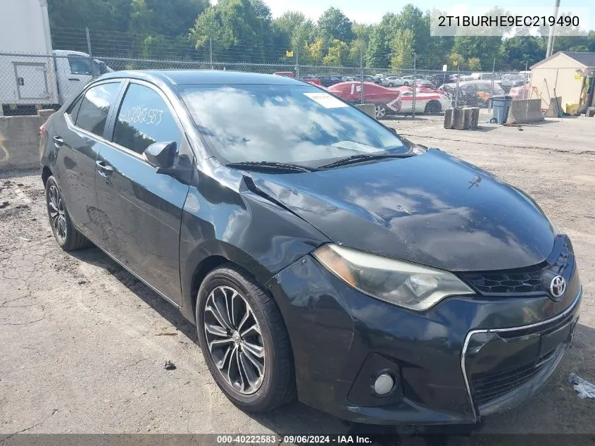 2T1BURHE9EC219490 2014 Toyota Corolla S Plus