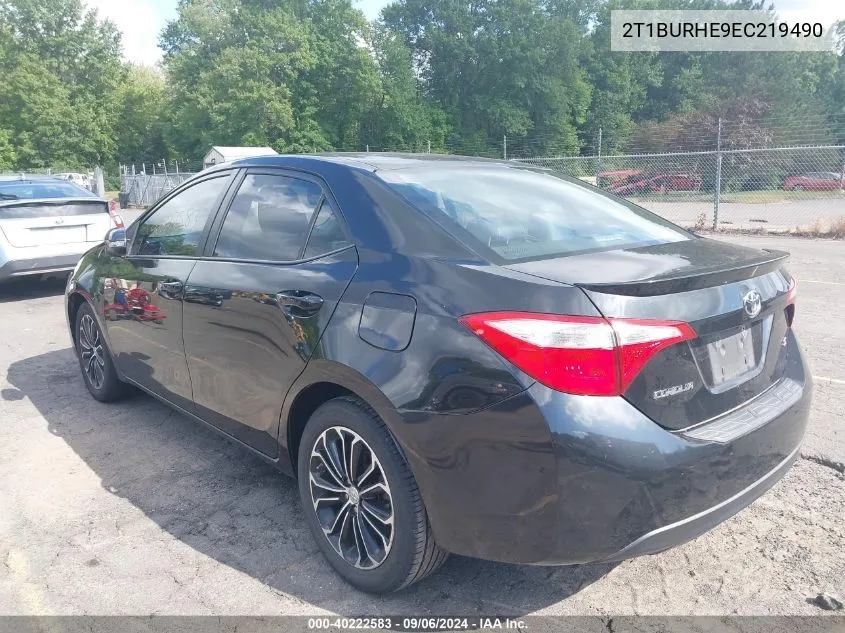 2014 Toyota Corolla S Plus VIN: 2T1BURHE9EC219490 Lot: 40222583