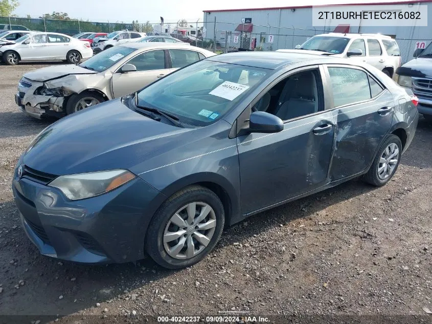 2014 Toyota Corolla Le VIN: 2T1BURHE1EC216082 Lot: 40242237