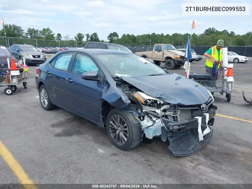 2014 Toyota Corolla Le Plus VIN: 2T1BURHE8EC099553 Lot: 40243797