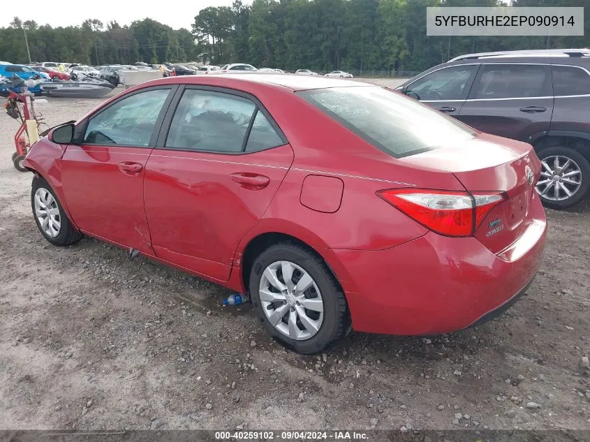 5YFBURHE2EP090914 2014 Toyota Corolla Le