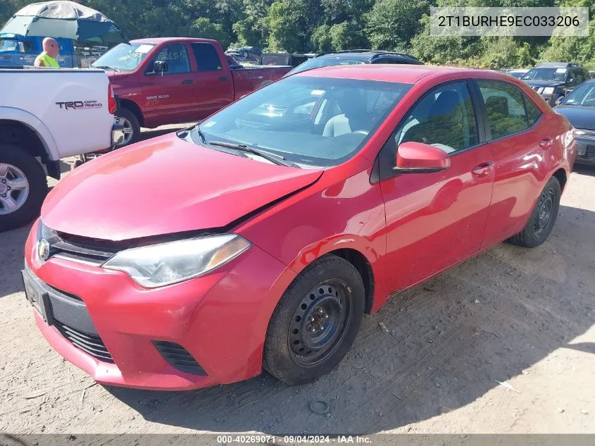 2014 Toyota Corolla Le VIN: 2T1BURHE9EC033206 Lot: 40269071