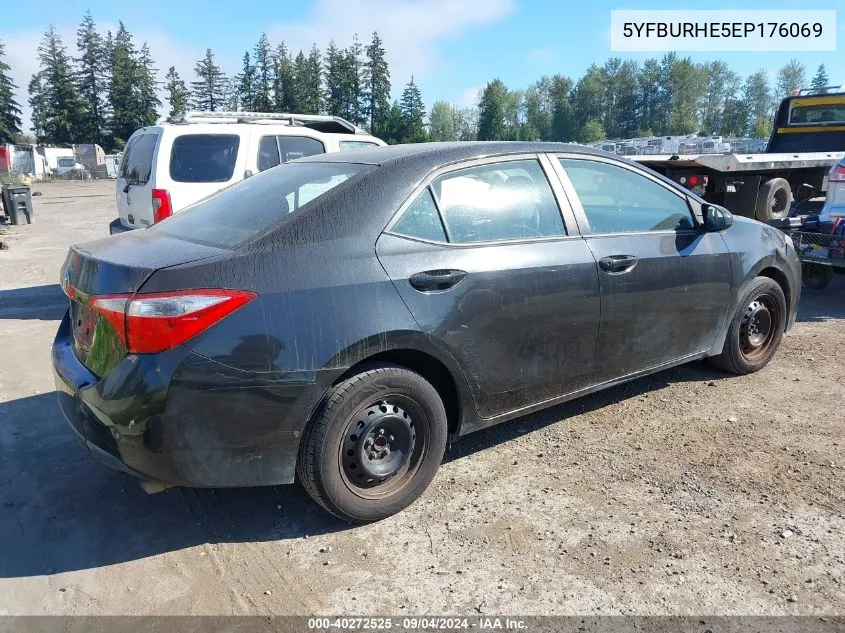 2014 Toyota Corolla L VIN: 5YFBURHE5EP176069 Lot: 40272525