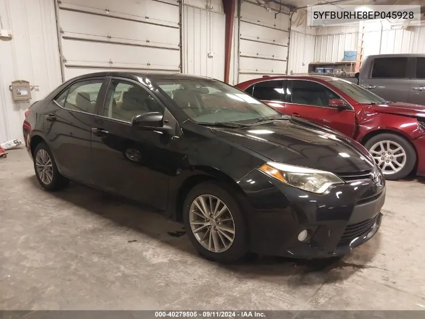 2014 Toyota Corolla Le Plus VIN: 5YFBURHE8EP045928 Lot: 40279505