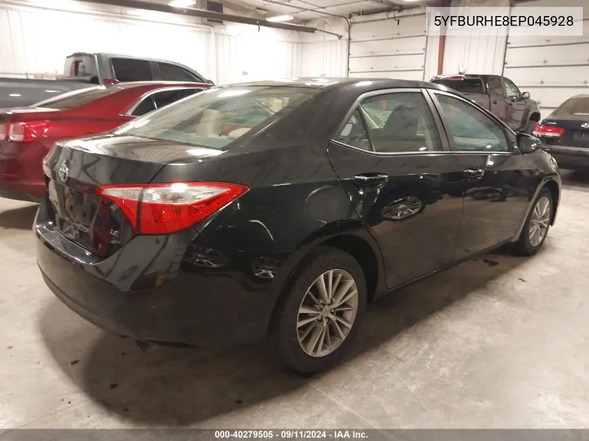 2014 Toyota Corolla Le Plus VIN: 5YFBURHE8EP045928 Lot: 40279505