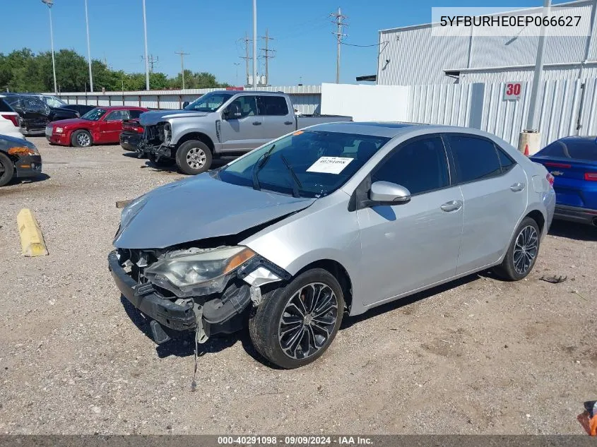 2014 Toyota Corolla S Plus VIN: 5YFBURHE0EP066627 Lot: 40291098