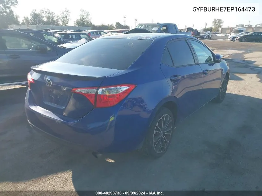 2014 Toyota Corolla S Plus VIN: 5YFBURHE7EP164473 Lot: 40293735