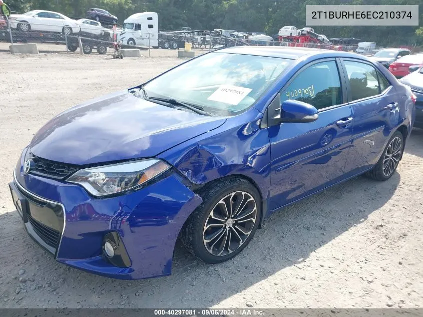 2T1BURHE6EC210374 2014 Toyota Corolla S Plus