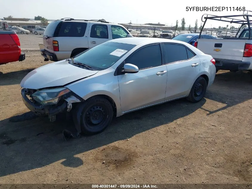 2014 Toyota Corolla L VIN: 5YFBURHE2EP111468 Lot: 40301447