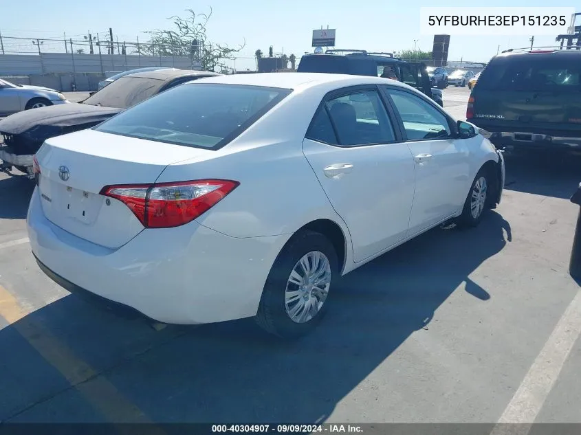 5YFBURHE3EP151235 2014 Toyota Corolla L