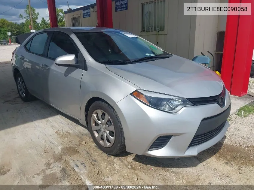 2014 Toyota Corolla L VIN: 2T1BURHE8EC090058 Lot: 40311739