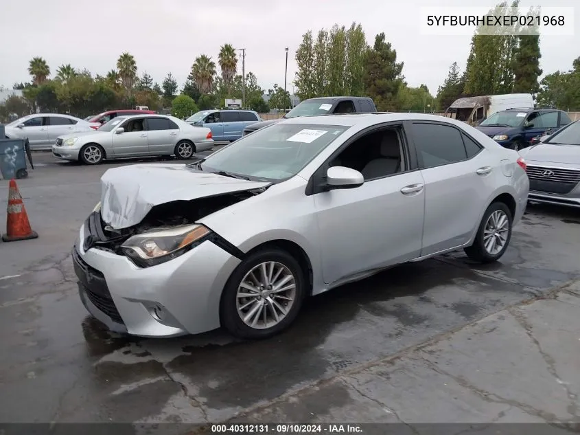 2014 Toyota Corolla Le Plus VIN: 5YFBURHEXEP021968 Lot: 40312131