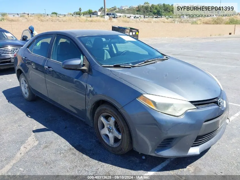 2014 Toyota Corolla L/Le/Le Pls/Prm/S/S Pls VIN: 5YFBURHE9EP041399 Lot: 40313625