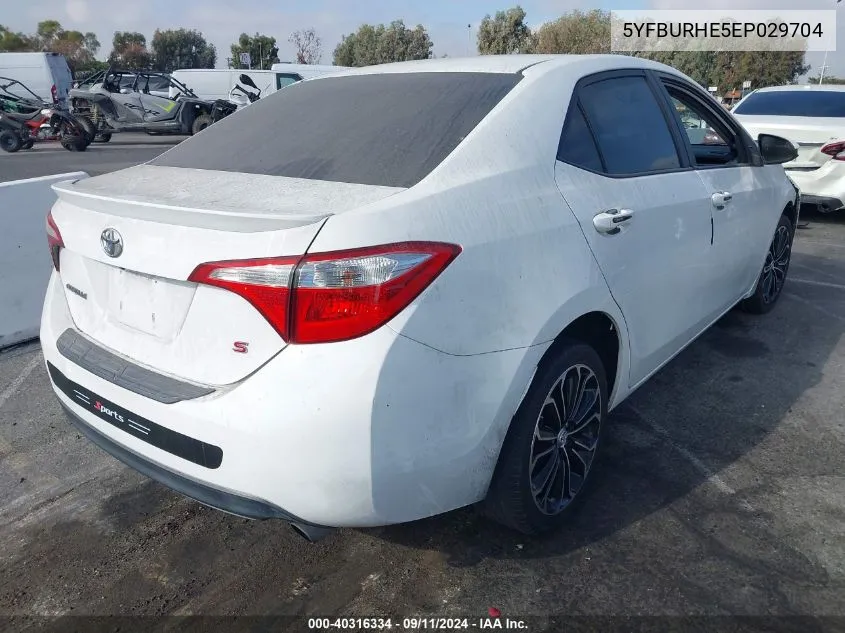 5YFBURHE5EP029704 2014 Toyota Corolla S Plus