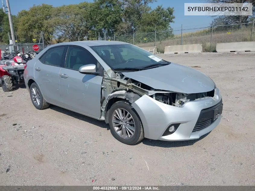 5YFBURHEXEP031142 2014 Toyota Corolla L/Le/Le Pls/Prm/S/S Pls