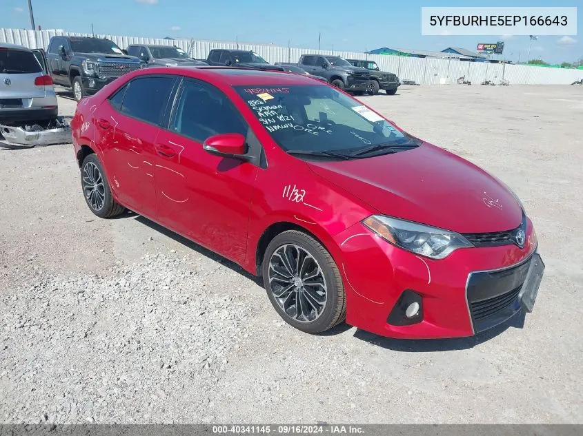 5YFBURHE5EP166643 2014 Toyota Corolla S Premium