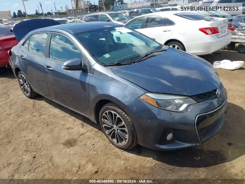 2014 Toyota Corolla L/Le/Le Pls/Prm/S/S Pls VIN: 5YFBURHE6EP142853 Lot: 40345500