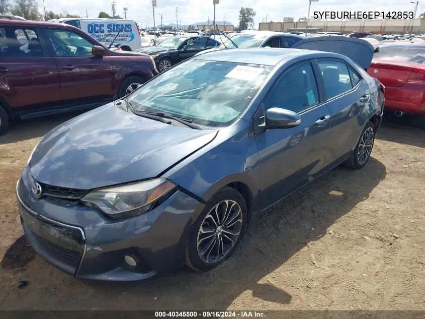 5YFBURHE6EP142853 2014 Toyota Corolla L/Le/Le Pls/Prm/S/S Pls