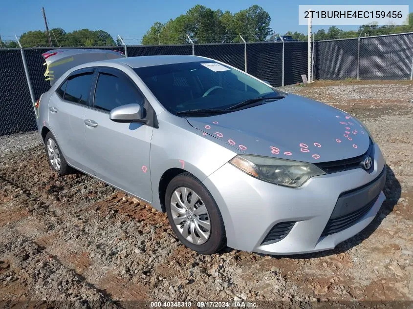 2T1BURHE4EC159456 2014 Toyota Corolla Le