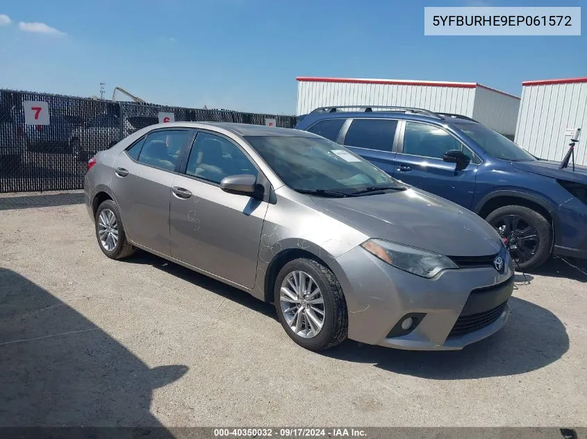 2014 Toyota Corolla Le Plus VIN: 5YFBURHE9EP061572 Lot: 40350032