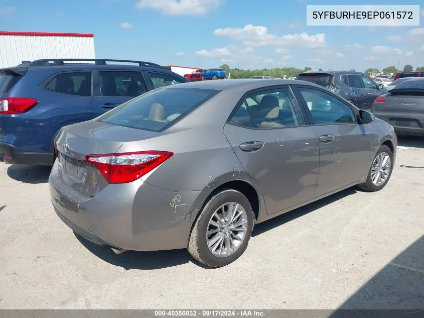 2014 Toyota Corolla Le Plus VIN: 5YFBURHE9EP061572 Lot: 40350032