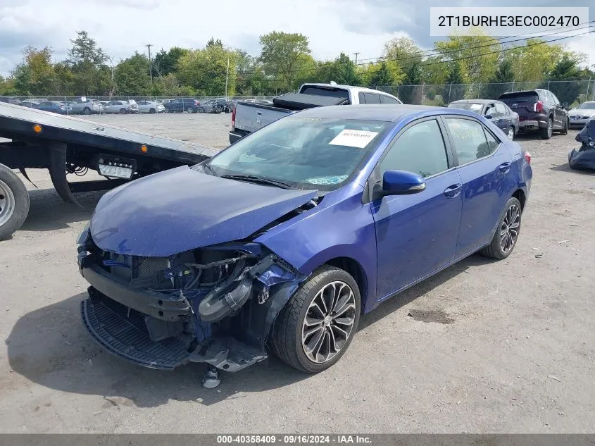 2T1BURHE3EC002470 2014 Toyota Corolla S Plus