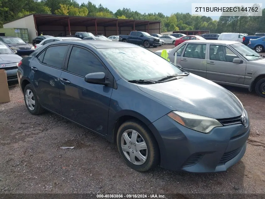 2T1BURHE2EC144762 2014 Toyota Corolla L