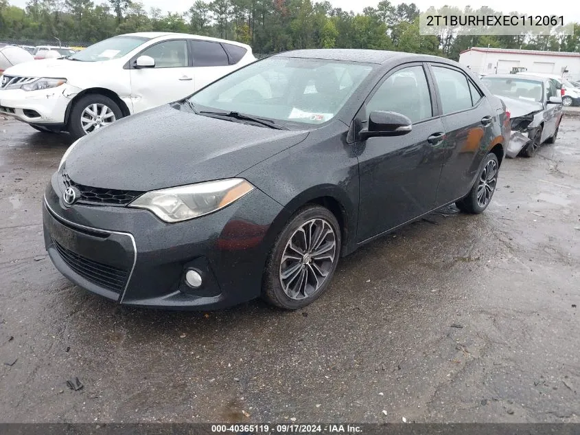 2014 Toyota Corolla S Plus VIN: 2T1BURHEXEC112061 Lot: 40365119