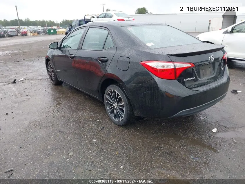 2014 Toyota Corolla S Plus VIN: 2T1BURHEXEC112061 Lot: 40365119