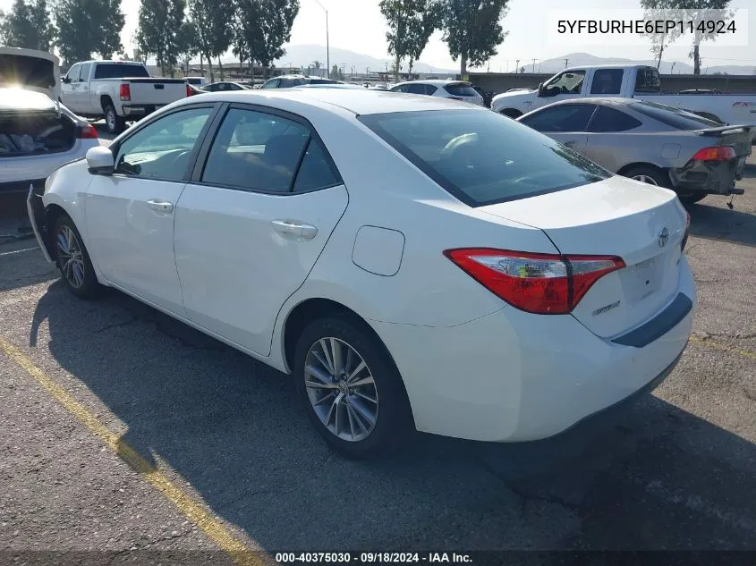 5YFBURHE6EP114924 2014 Toyota Corolla Le Plus