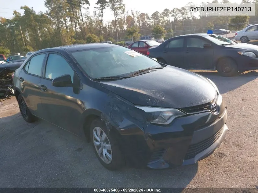 2014 Toyota Corolla Le VIN: 5YFBURHE2EP140713 Lot: 40375406