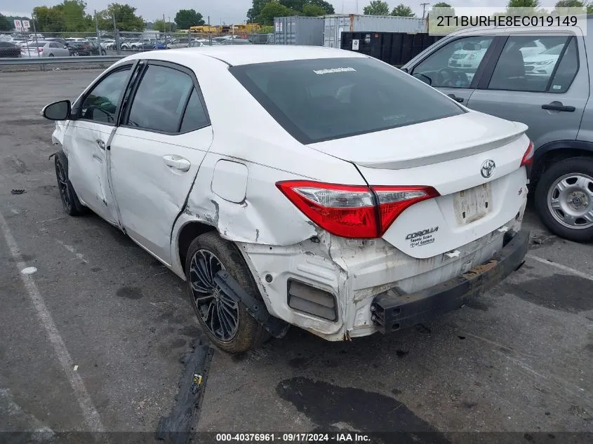 2014 Toyota Corolla S Plus VIN: 2T1BURHE8EC019149 Lot: 40376961