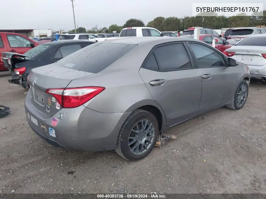 2014 Toyota Corolla Le VIN: 5YFBURHE9EP161767 Lot: 40383726