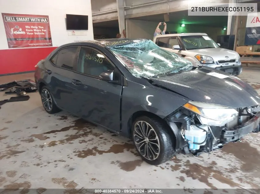 2014 Toyota Corolla S Plus VIN: 2T1BURHEXEC051195 Lot: 40384570