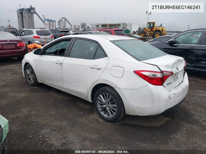 2014 Toyota Corolla L/Le/Le Pls/Prm/S/S Pls VIN: 2T1BURHE6EC146241 Lot: 40395143