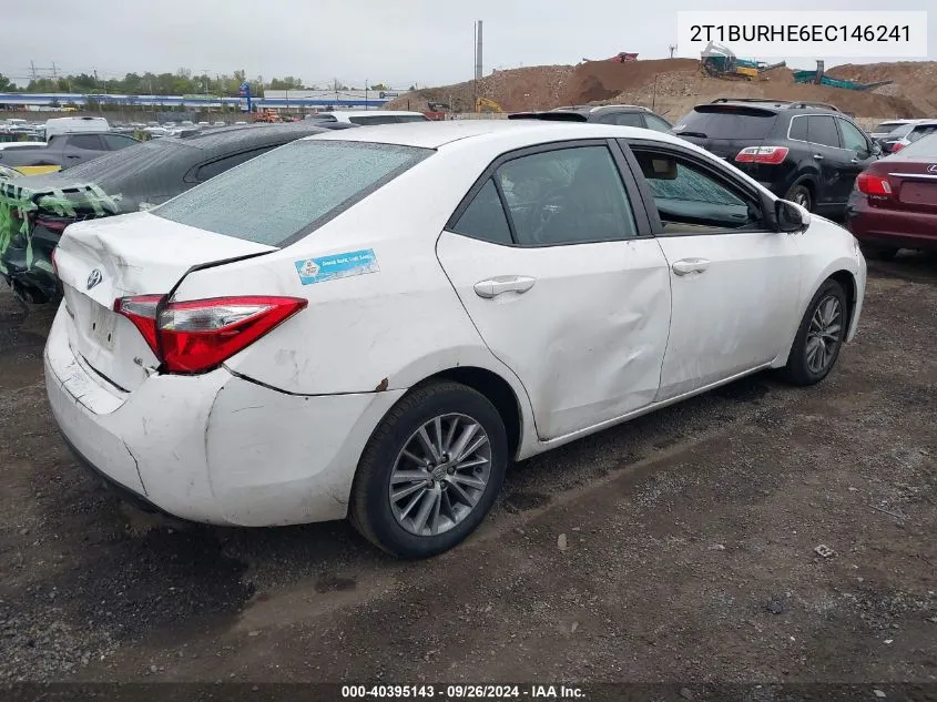 2014 Toyota Corolla L/Le/Le Pls/Prm/S/S Pls VIN: 2T1BURHE6EC146241 Lot: 40395143