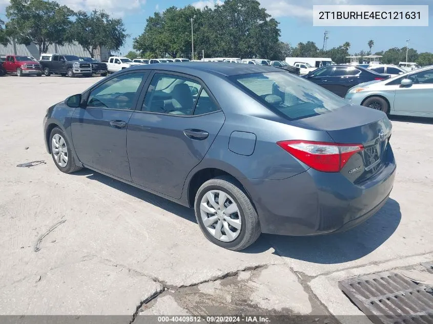 2014 Toyota Corolla Le VIN: 2T1BURHE4EC121631 Lot: 40409512