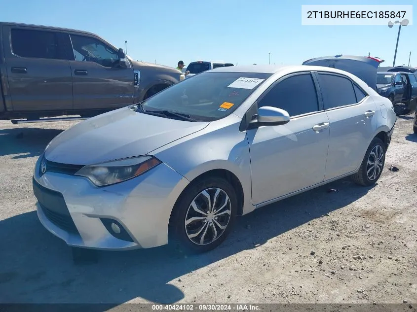 2014 Toyota Corolla Le VIN: 2T1BURHE6EC185847 Lot: 40424102