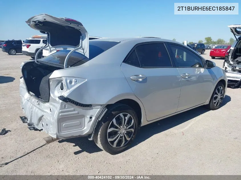 2014 Toyota Corolla Le VIN: 2T1BURHE6EC185847 Lot: 40424102