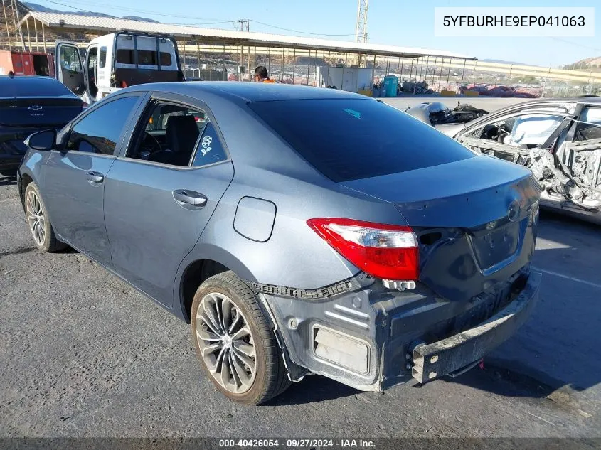 2014 Toyota Corolla S Plus VIN: 5YFBURHE9EP041063 Lot: 40426054