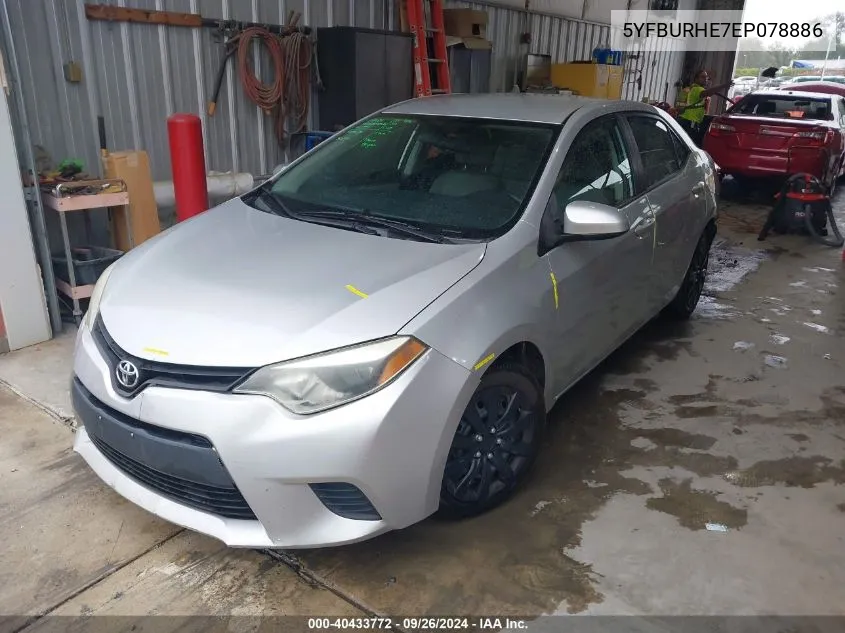 5YFBURHE7EP078886 2014 Toyota Corolla Le