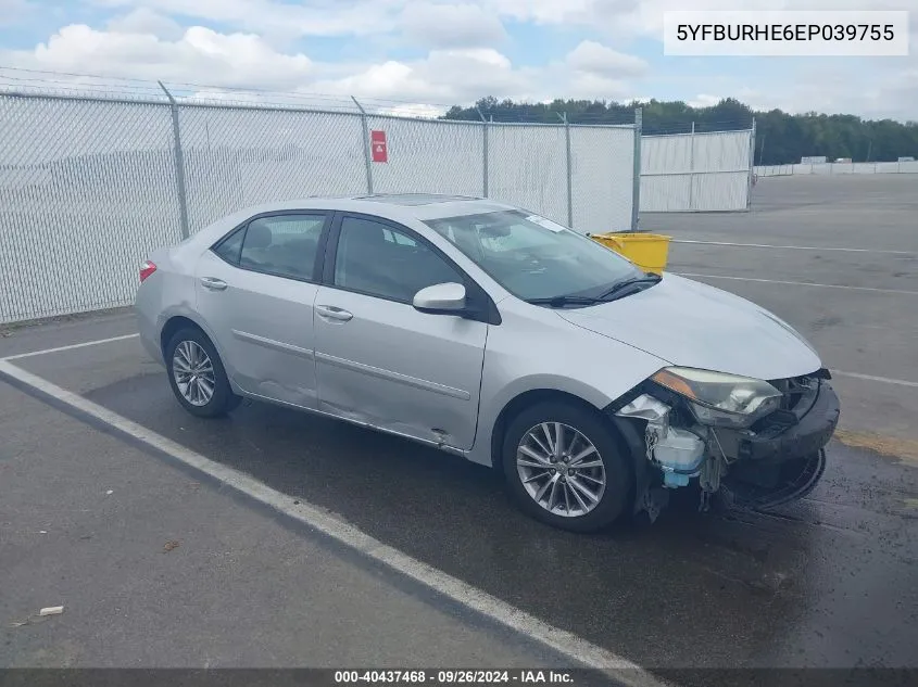 5YFBURHE6EP039755 2014 Toyota Corolla Le Premium