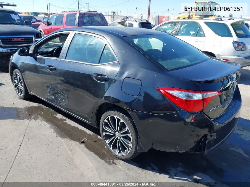 5YFBURHE4EP061351 2014 Toyota Corolla S Plus